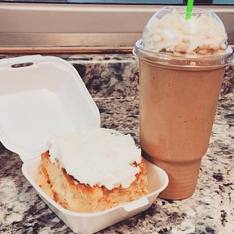 Product: White Frosted Cinnamon Roll - Joltin Jo's Espresso in Mc Cook, NE Coffee, Espresso & Tea House Restaurants