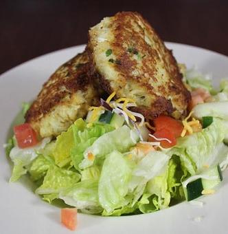 Product: Crab Cake Salad - Jubilee Joe's Cajun Seafood Restaurant in Hoover, AL Seafood Restaurants