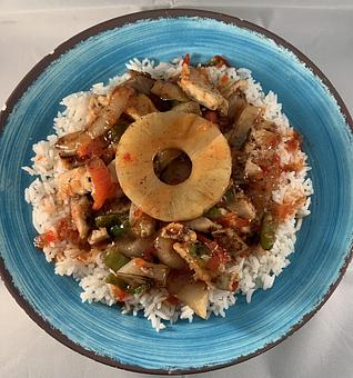 Product: Sweet Chilli Rice Bowl - Kahuna's Restaurant in Greenville, IL American Restaurants