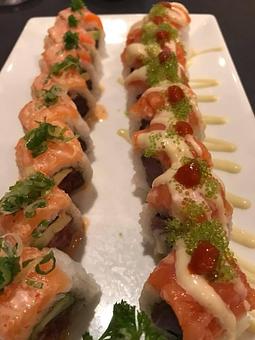 Product: Nemo roll on the left side, poseidon roll on the right side - Kaneyama Japanese Restaurant & Sushi Bar in Houston, TX Japanese Restaurants