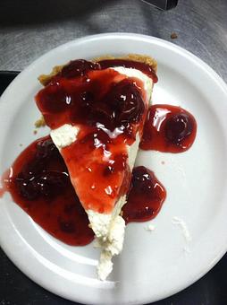 Product: Cherry Cheesecake - Keiser's Kitchen in Lowell, MI American Restaurants
