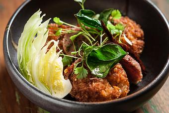 Product: Crunchy Coconut Rice Balls - Khe Yo in TriBeCa - New York, NY Thai Restaurants