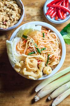 Product: Smashed Green Papaya Salad - Khe Yo in TriBeCa - New York, NY Thai Restaurants