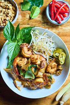 Product: Wok Seared Gulf Prawns & Noodles (Pad-See-Ew) - Khe Yo in TriBeCa - New York, NY Thai Restaurants