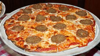 Product: Sliced Homemade Meatball - Kinchley's Tavern in Ramsey, NJ - Ramsey, NJ Pizza Restaurant