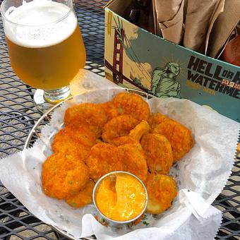 Product: Opportunity Knocks Warrior made Pickles • Lightly Battered • Sriracha Dressing - Kinderhook Tap in Oak Park, IL American Restaurants