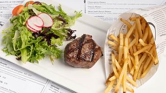 Product: Butcher: Parisian Steak Frites - La Baguette Bistro in Oklahoma City, OK Bakeries