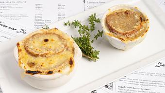 Product: Soup: French Onion Gratinée - La Baguette Bistro in Oklahoma City, OK Bakeries
