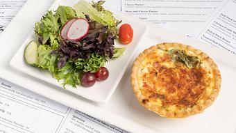 Product: Quiche: Vegetarian Quiche Florentine - La Baguette Bistro in Oklahoma City, OK Bakeries