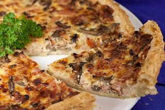 Product: Signature Quiche, whole (8-10 servings) or by the slice. - La Lune Sucree in Downtown San Jose & SJSU - San Jose, CA French Restaurants