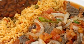 Product: Your choice of up to two types of Meat sliced and grilled with Onions, Red & Green Peppers served with (5) Corn Tortillas and (2) Sides - La Lupita Tacos Mexicanos in Olneyville - Providence, RI Mexican Restaurants