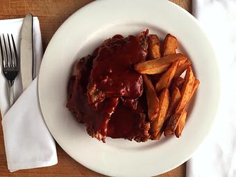 Product: Slow cooked & smothered in our homemade sauce, served with truffle fries - La Mezzaluna in Princeton, NJ Italian Restaurants