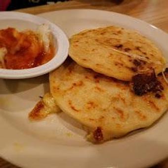 Product: Available served with Pork, Cheese, Bean and Edible flower or any combination of 2. - La Union Restaurant in Arlington, VA Mexican Restaurants