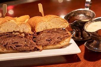 Product: au jus/ horseradish sauce/ french baguette - LG's Prime Steakhouse in Palm Springs, CA Steak House Restaurants