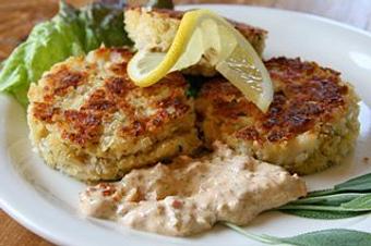 Product: Homemade Walleye Cakes - Lucky Moose Bar & Grill in Walker, MN American Restaurants