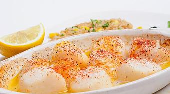 Product: Broiled Scallops - Mac's Acadian Seafood Shack in Saline, MI Seafood Restaurants