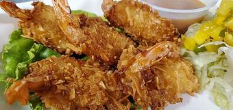 Product: Five Coconut Prawns - Madaline's Grill & Steak House in Redmond, OR American Restaurants