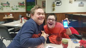 Product: my goofball son and his buddy dillon at magee - Magee Country Diner in Waterloo, NY Diner Restaurants