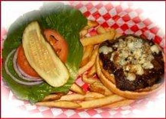 Product: Black and Blue Burger - Marblemount Diner in Marblemount, WA American Restaurants