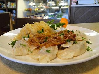 Product: Polish Pierogi at Margaret's - Margaret's German Restaurant in The Farm Shopping Center - Tulsa, OK European Cuisine