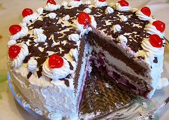 Product: Our made from scratch Black Forest Cake - Margaret's German Restaurant in The Farm Shopping Center - Tulsa, OK European Cuisine