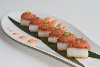 Product: Crispy Rice Spicy Tuna - Copper Lounge in Los Angeles, CA Bars & Grills