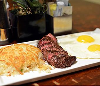 Product: Hanger Steak and Eggs - Copper Lounge in Los Angeles, CA Bars & Grills