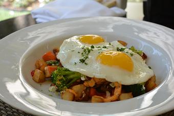 Product: Vegetable Hash and Eggs - Copper Lounge in Los Angeles, CA Bars & Grills