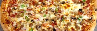 Product: Mario's Supreme pizza available in 4 sizes - small 10", medium 12", large 14" or a Super Mario 20"! - Mario's Pizza & Grill in Knoxville, TN Pizza Restaurant