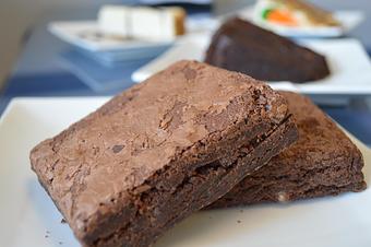 Product: 2 fudge chocolate chip brownies - each about 2 3/4" square for an order - Mario's Pizza & Grill in Knoxville, TN Pizza Restaurant