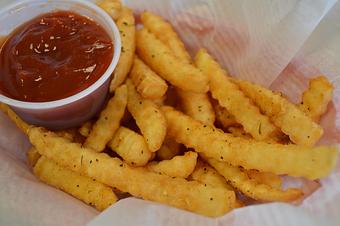 Product: Fries come in small or large order. May choose to upgrade from chips on any item that includes chips. - Mario's Pizza & Grill in Knoxville, TN Pizza Restaurant