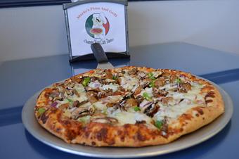 Product: Mario's Supreme pizza available in 4 sizes - small 10", medium 12", large 14" or a Super Mario 20"! - Mario's Pizza & Grill in Knoxville, TN Pizza Restaurant