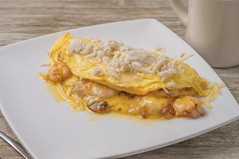 Product: Seafood Omelet (shrimp & crabmeat) - Mason's Grill in Baton Rouge, LA American Restaurants