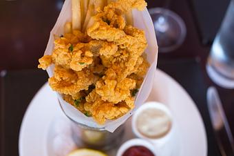 Product: Fried Surf Clams - Mason Street Grill in Milwaukee, WI American Restaurants