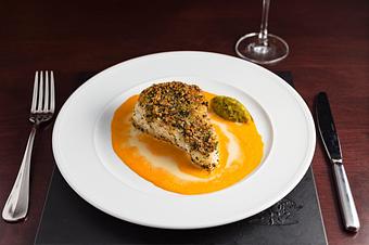 Product: Herb Crusted Sea Bass - Mason Street Grill in Milwaukee, WI American Restaurants