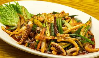 Product: Spicy Squid Stir Fry - Matoi Sushi in Tampa, FL Japanese Restaurants