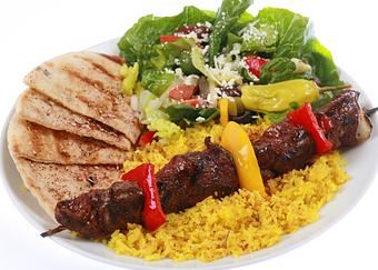 Product: Beef kabob - Mediterranean Cafe in Broomfield, CO Mediterranean Restaurants