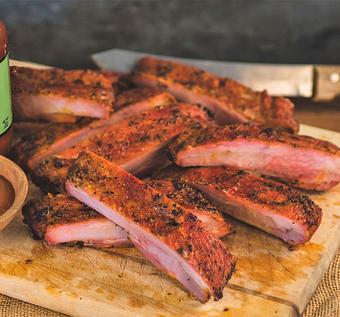 Product: St. Louis style Pork ribs. - Meyer's Elgin Smokehouse in Elgin, TX Barbecue Restaurants