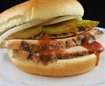 Product: smoked turkey sandwich - Meyer's Elgin Smokehouse in Elgin, TX Barbecue Restaurants