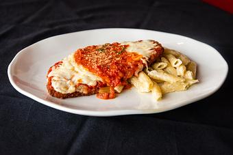 Product: Chicken Parmigiana - Mezzanotte Ristorante in Cypress, TX Italian Restaurants