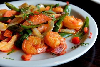 Product: Sauteed Shrimp with Tomato, Onion, Jalapeño. - Mi Tierra in Hadley, MA Mexican Restaurants