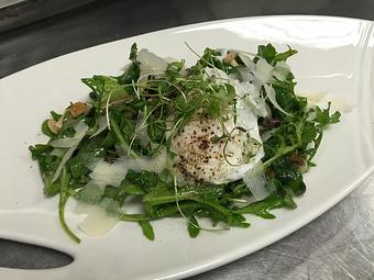 Product: Warm Mushroom and Winter Greens Salad
Sauteed wild mushrooms and crisp seasonal greens with our house lemon basil vinaigrette, white truffle oil, poached egg and Pecorino cheese. - Michael Anthony's at the Inn in Versailles, OH Restaurants/Food & Dining