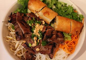 Product: Pork and Eggroll Vermicelli - Miss Saigon Cafe in Houston, TX Vietnamese Restaurants
