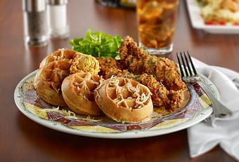 Product: Benne Seed Chicken 'N Waffles - Miss Shirley's Cafe in Roland Park - Baltimore, MD American Restaurants