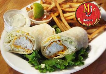 Product: Fish Taco Seafood MJs Raw Bar New Bern - Mj's Raw Bar and Grille in Historic Downtown New Bern, North Carolina - New Bern, NC American Restaurants