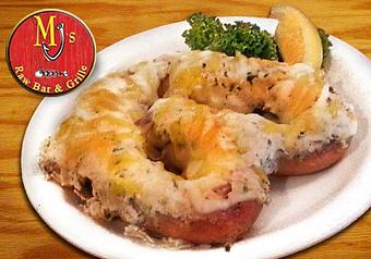 Product: crab pretzle seafood MJ's Raw Bar New Bern - Mj's Raw Bar and Grille in Historic Downtown New Bern, North Carolina - New Bern, NC American Restaurants