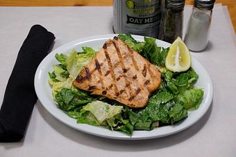 Product: Caesar Salad with Grilled Salmon - Molly Blooms Gastropub in Kimball Junction - Park City, UT American Restaurants