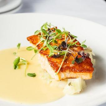 Product: celery root, leeks, calamansi beurre blanc - Mon Ami Gabi in Oakbrook Center - Oak Brook, IL French Restaurants