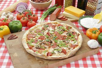 Product: Enjoy a premium pizza! - Moosejaw Pizza in The Waterpark Capital of the World in Wisconsin Dells! - Wisconsin Dells, WI American Restaurants Product: Enjoy a premium pizza! - Moosejaw Pizza in The Waterpark Capital of the World in Wisconsin Dells! - Wisconsin Dells, WI American Restaurants