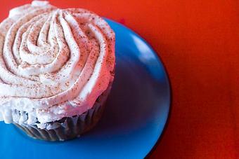 Product: Pumpkin Cupcake (seasonal) - Mother Fool's Coffeehouse in Willy St. - Madison, WI Coffee, Espresso & Tea House Restaurants